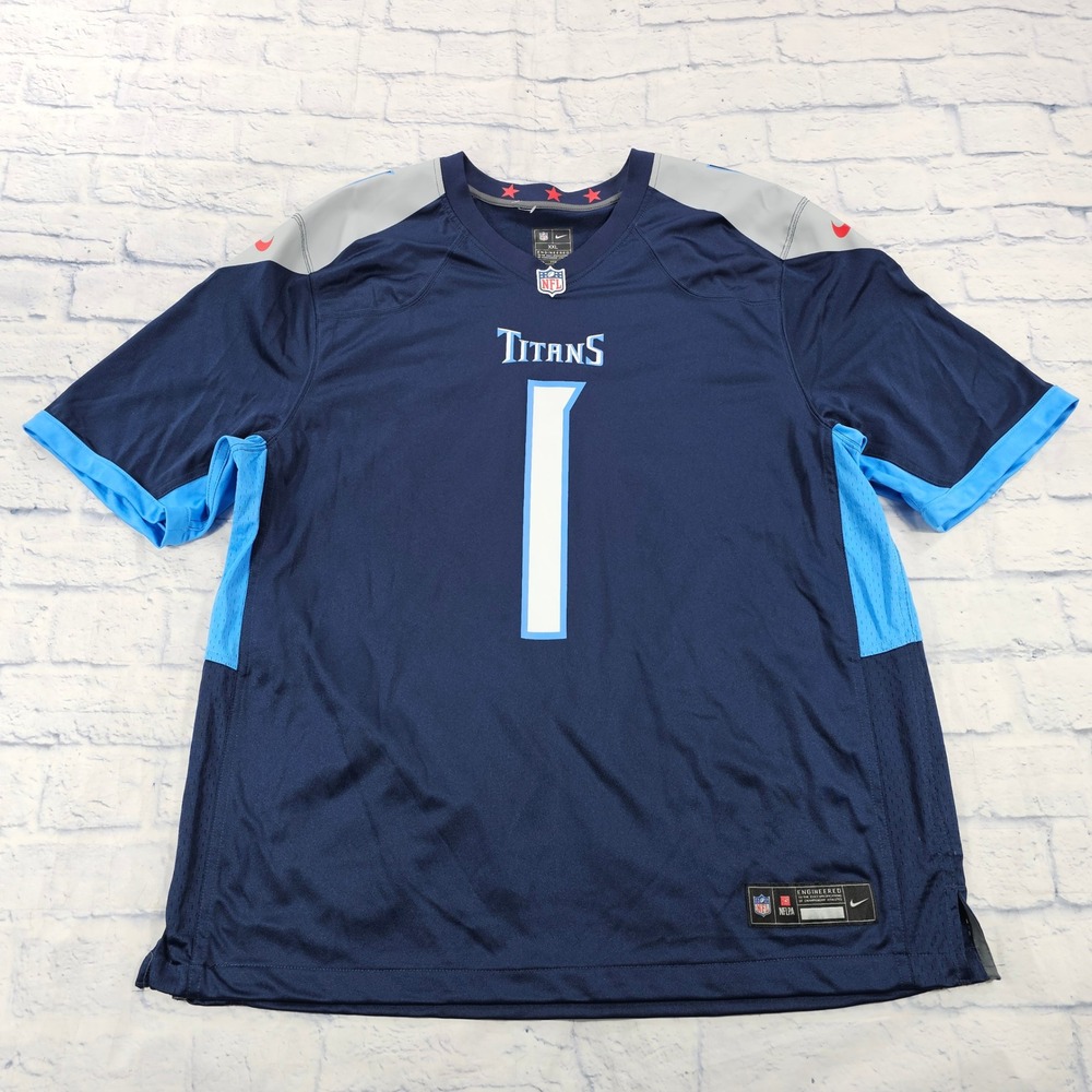 Tennessee Titans Nike On Field Jersey Mens XXL Dark Blue Navy Cam Ward #1 NFL